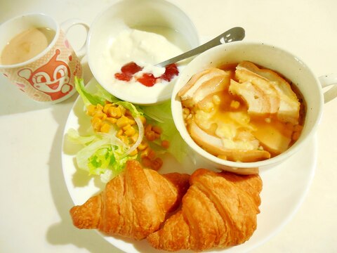 オニオンスープ麩グラタンワンプレート